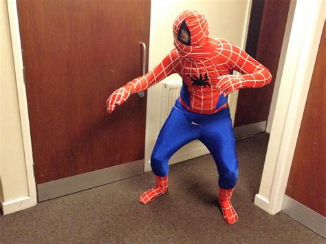 Spiderman mascot garb